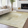 Dalyn Trevi TV5 Wheat Machine Washable Area Rug Lifestyle Image Feature