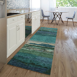 Dalyn Trevi TV8 Teal Machine Washable Area Rug