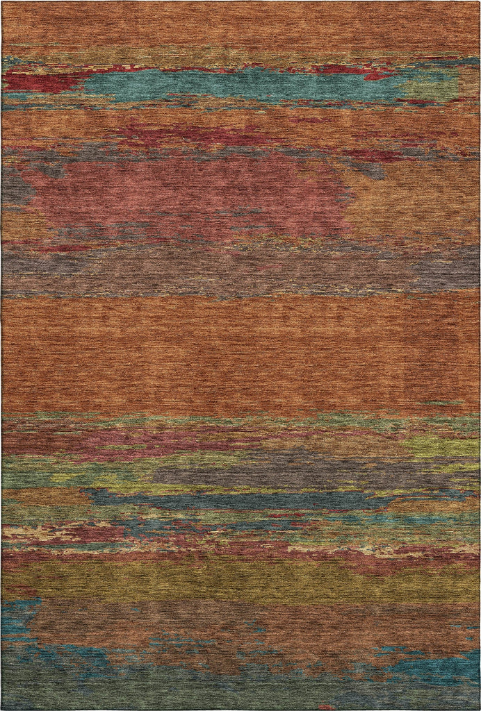 Dalyn Trevi TV8 Terracotta Machine Washable Area Rug