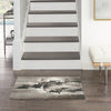 Nourison Twilight TWI30 Grey Ivory Black Area Rug Corner Image