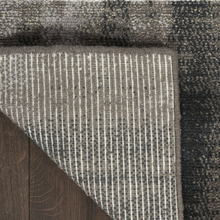 Nourison Twilight TWI30 Grey Ivory Black Area Rug Corner Image