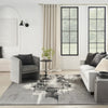 Nourison Twilight TWI30 Grey Ivory Black Area Rug Room Image Feature