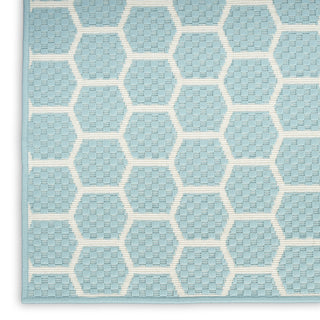 Nourison Twist Reversible TWS01 Aqua Machine Washable Area Rug Texture Image