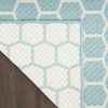 Nourison Twist Reversible TWS01 Aqua Machine Washable Area Rug Corner Image
