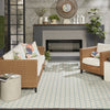 Nourison Twist Reversible TWS01 Aqua Machine Washable Area Rug Room Image Feature