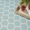 Nourison Twist Reversible TWS01 Aqua Machine Washable Area Rug Corner Image