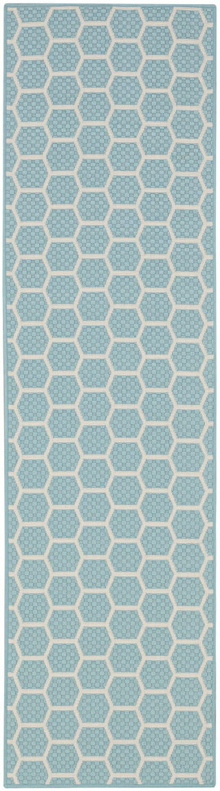 Nourison Twist Reversible TWS01 Aqua Machine Washable Area Rug Main Image