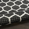 Nourison Twist Reversible TWS01 Black Machine Washable Area Rug Corner Image