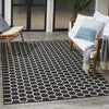 Nourison Twist Reversible TWS01 Black Machine Washable Area Rug Corner Image