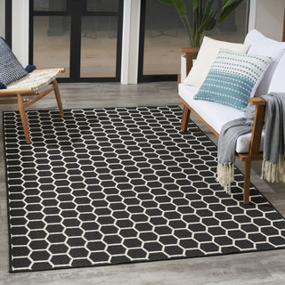 Nourison Twist Reversible TWS01 Black Machine Washable Area Rug Corner Image