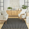 Nourison Twist Reversible TWS01 Black Machine Washable Area Rug Corner Image
