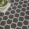 Nourison Twist Reversible TWS01 Black Machine Washable Area Rug Corner Image