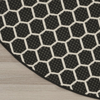 Nourison Twist Reversible TWS01 Black Machine Washable Area Rug Detail Image