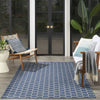 Nourison Twist Reversible TWS01 Blue Machine Washable Area Rug Room Image Feature