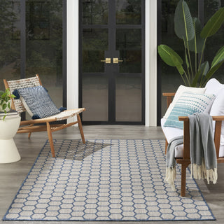 Nourison Twist Reversible TWS01 Blue Machine Washable Area Rug Room Image Feature