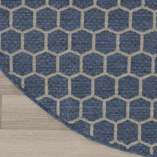 Nourison Twist Reversible TWS01 Blue Machine Washable Area Rug Detail Image