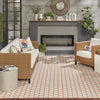 Nourison Twist Reversible TWS01 Coral Machine Washable Area Rug Room Image Feature