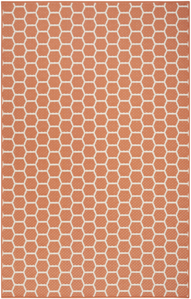 Nourison Twist Reversible TWS01 Coral Machine Washable Area Rug main image