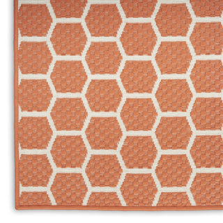 Nourison Twist Reversible TWS01 Coral Machine Washable Area Rug Texture Image