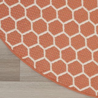 Nourison Twist Reversible TWS01 Coral Machine Washable Area Rug Detail Image