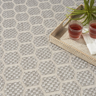 Nourison Twist Reversible TWS01 Grey Machine Washable Area Rug Corner Image