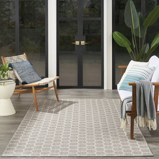 Nourison Twist Reversible TWS01 Grey Machine Washable Area Rug Room Image Feature
