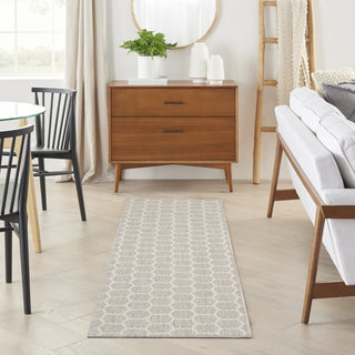 Nourison Twist Reversible TWS01 Grey Machine Washable Area Rug Corner Image