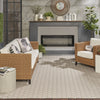Nourison Twist Reversible TWS01 Grey Machine Washable Area Rug Room Image Feature