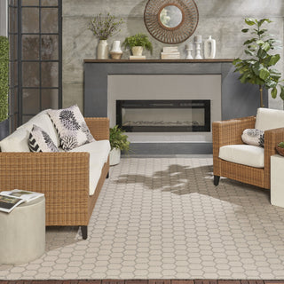 Nourison Twist Reversible TWS01 Grey Machine Washable Area Rug Room Image Feature