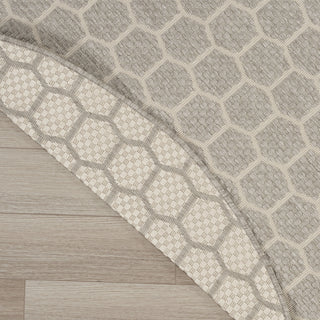 Nourison Twist Reversible TWS01 Grey Machine Washable Area Rug Corner Image