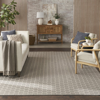 Nourison Twist Reversible TWS01 Grey Machine Washable Area Rug Corner Image