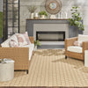 Nourison Twist Reversible TWS01 Natural Machine Washable Area Rug Room Image Feature
