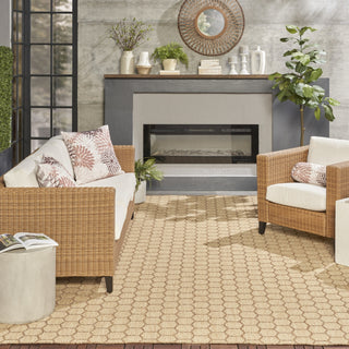 Nourison Twist Reversible TWS01 Natural Machine Washable Area Rug Room Image Feature