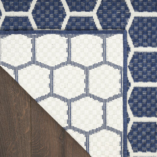 Nourison Twist Reversible TWS01 Navy Machine Washable Area Rug Corner Image