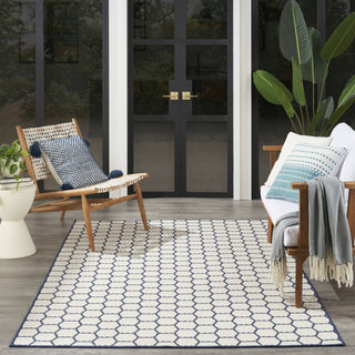 Nourison Twist Reversible TWS01 Navy Machine Washable Area Rug Room Image Feature