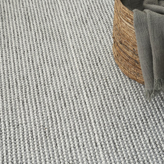 Nourison Textured Home TXH01 Ivory Grey Area Rug Corner Image