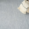 Nourison Textured Home TXH01 Ivory Blue Area Rug Corner Image