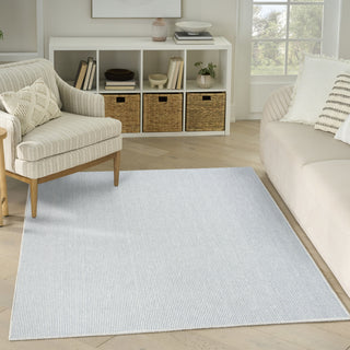 Nourison Textured Home TXH01 Ivory Blue Area Rug Corner Image