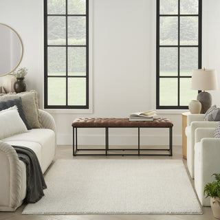 Nourison Textured Home TXH01 Ivory Beige Area Rug 