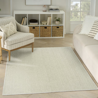 Nourison Textured Home TXH01 Ivory Green Area Rug Corner Image