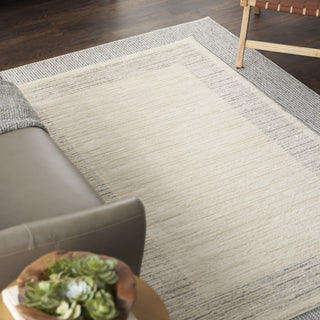 Nourison Textured Home TXH01 Ivory Grey Area Rug 
