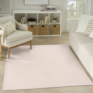 Nourison Textured Home TXH01 Ivory Rose Area Rug Corner Image