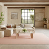 Nourison Textured Home TXH01 Ivory Rose Area Rug Corner Image