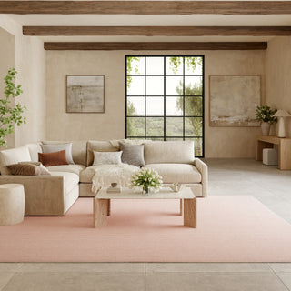 Nourison Textured Home TXH01 Ivory Rose Area Rug Corner Image