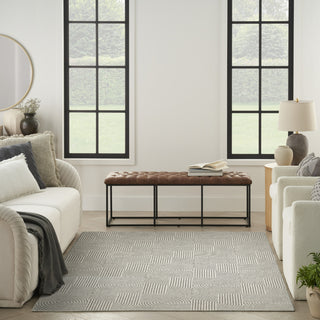 Nourison Textured Home TXH02 Grey Ivory Area Rug Swatch Image