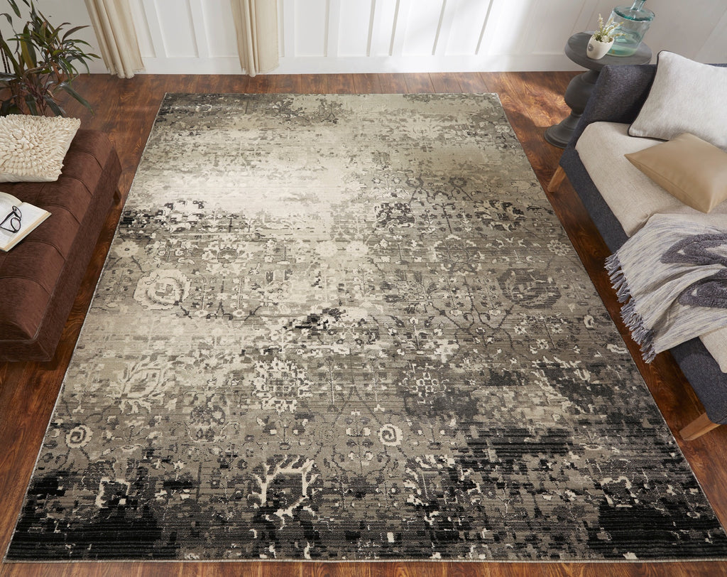 K2 Theory TY-677 Granite Greys Area Rug Lifestyle Image Feature