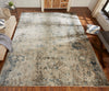 K2 Theory TY-678 Blues / Greys Area Rug Lifestyle Image Feature