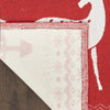 Nourison Tybee TYB12 Red Ivory Area Rug Corner Image