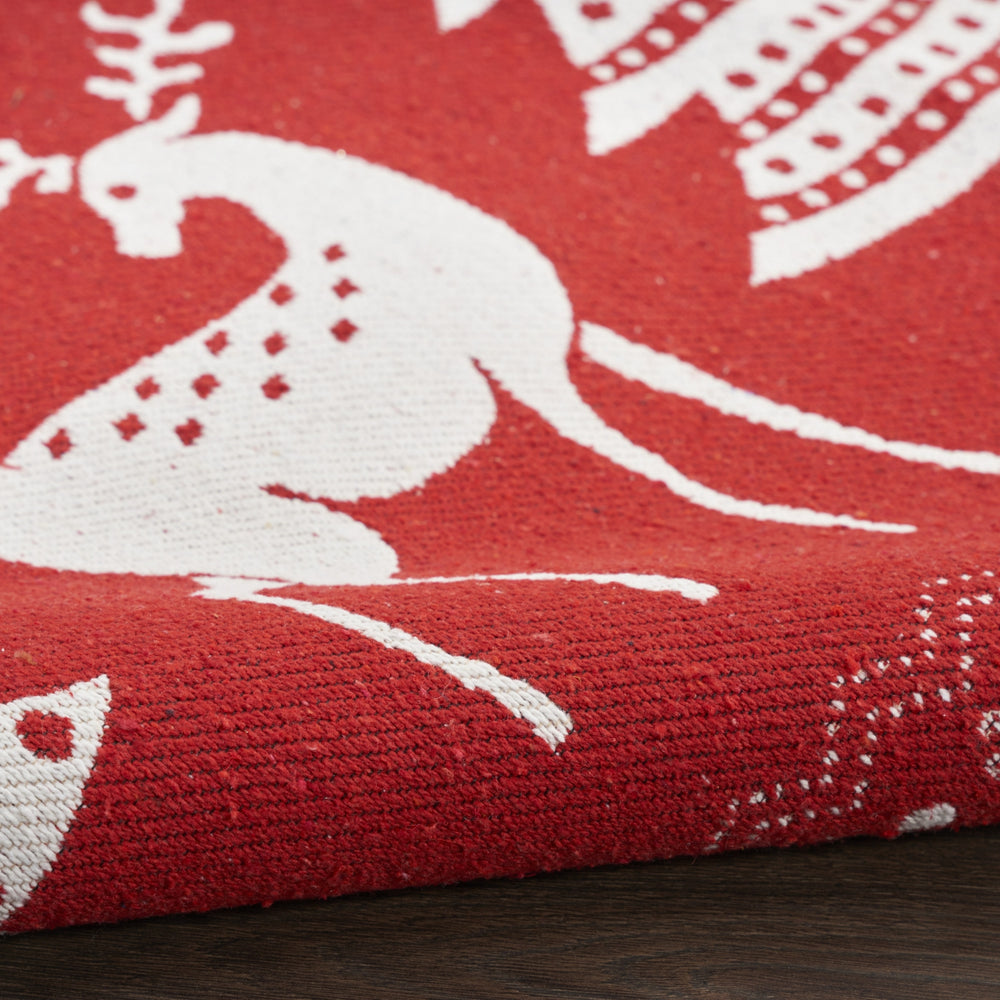 Nourison Tybee TYB12 Red Ivory Area Rug