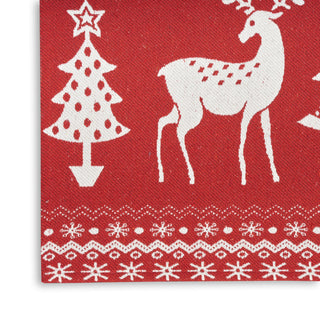 Nourison Tybee TYB12 Red Ivory Area Rug Texture Image